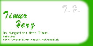 timur herz business card